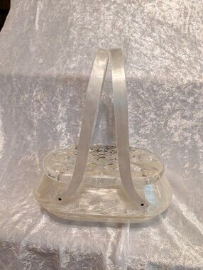 Pearlescent Lucite Handbag with Structured Handle